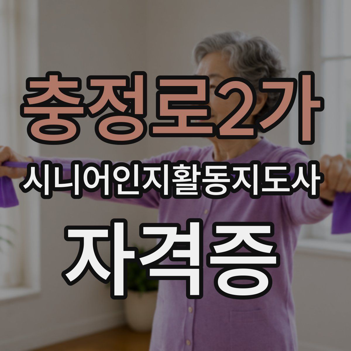 충정로2가 시니어인지활동지도사 자격증