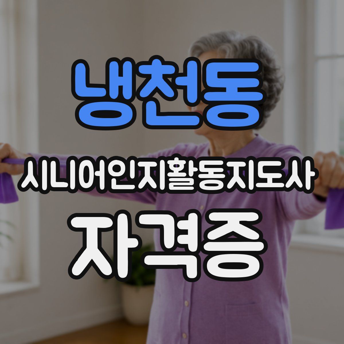 냉천동 시니어인지활동지도사 자격증