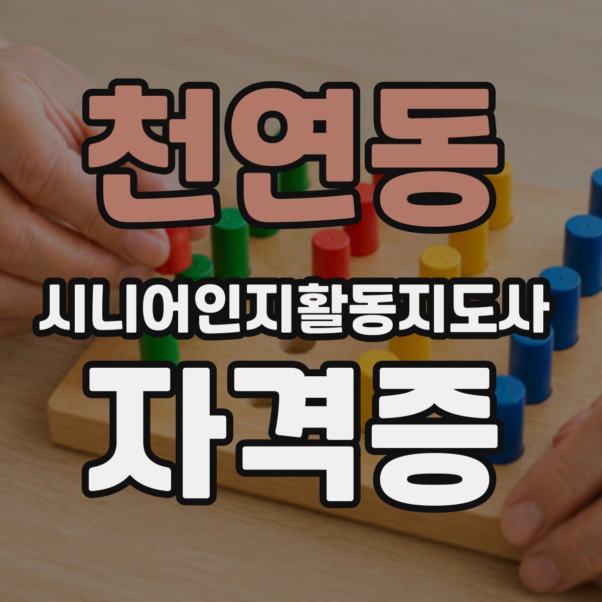 천연동 시니어인지활동지도사 자격증