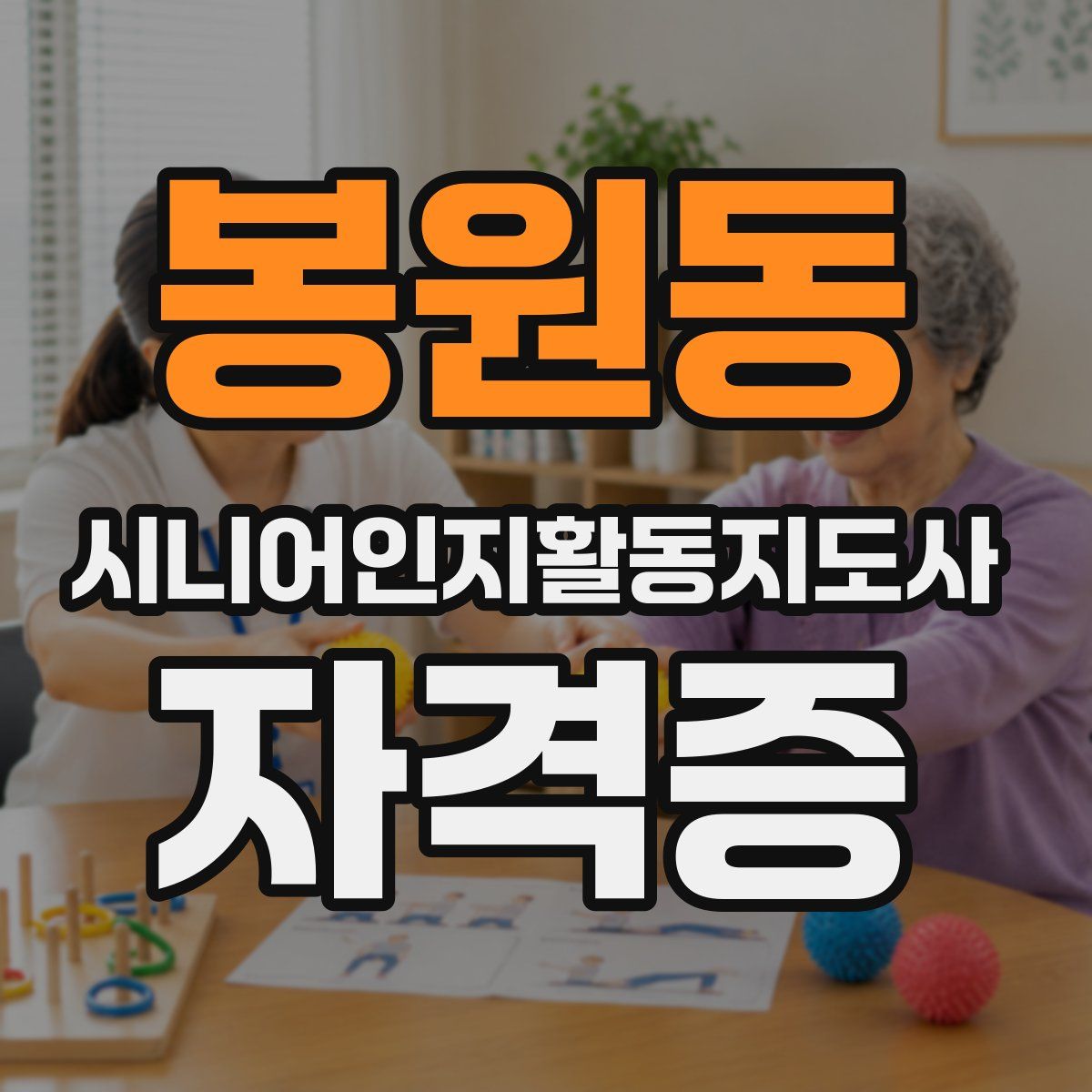 봉원동 시니어인지활동지도사 자격증