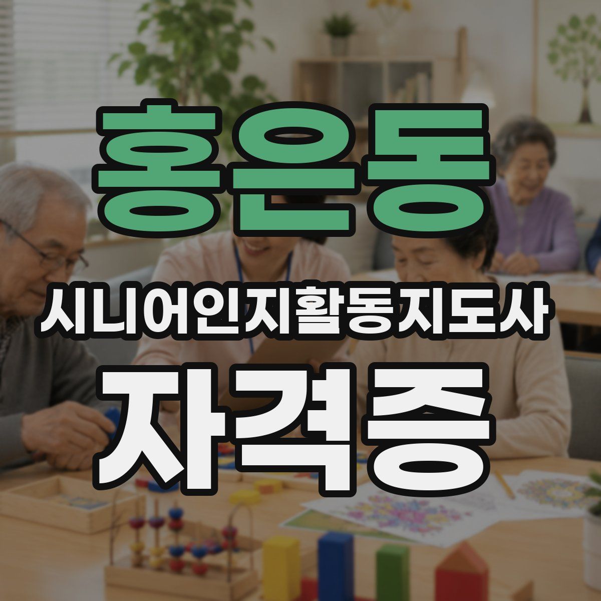 홍은동 시니어인지활동지도사 자격증