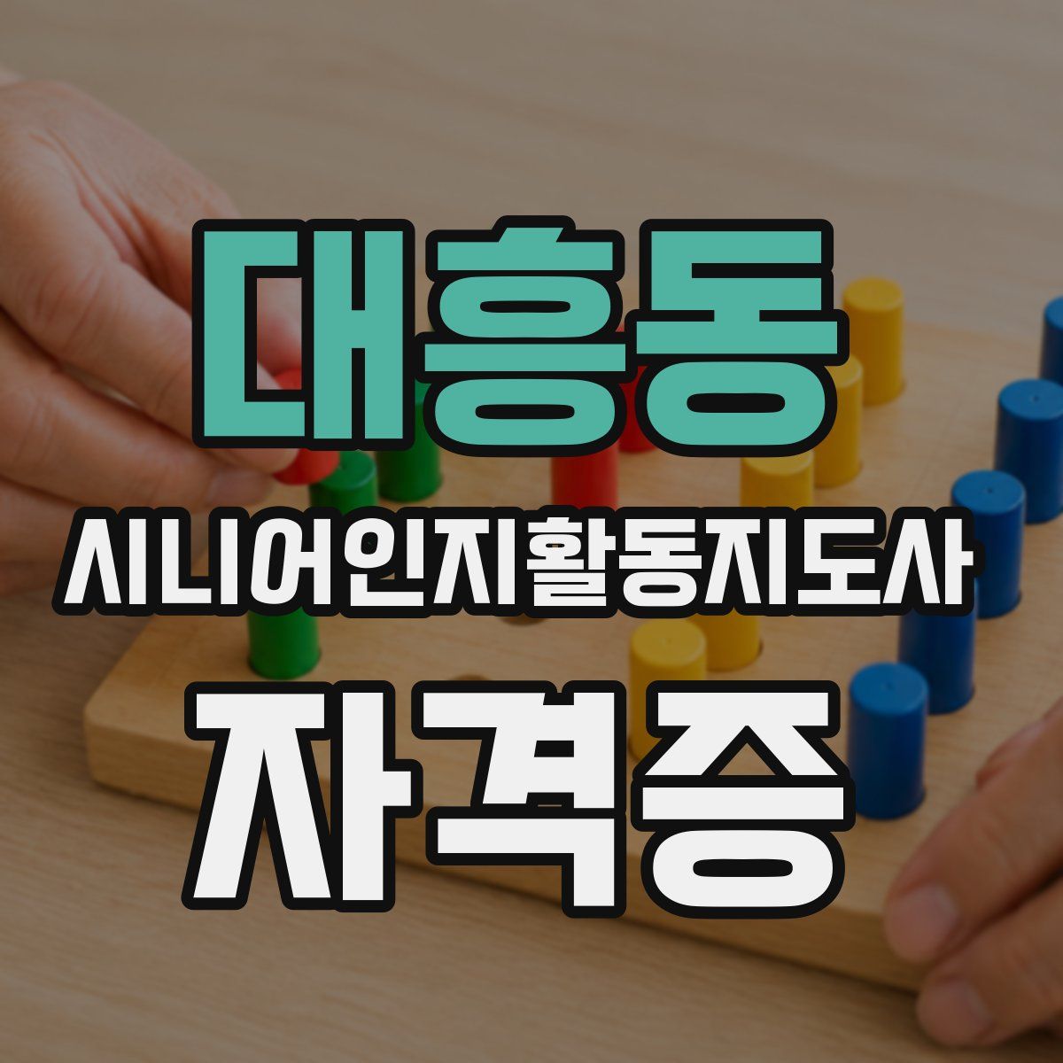 대흥동 시니어인지활동지도사 자격증