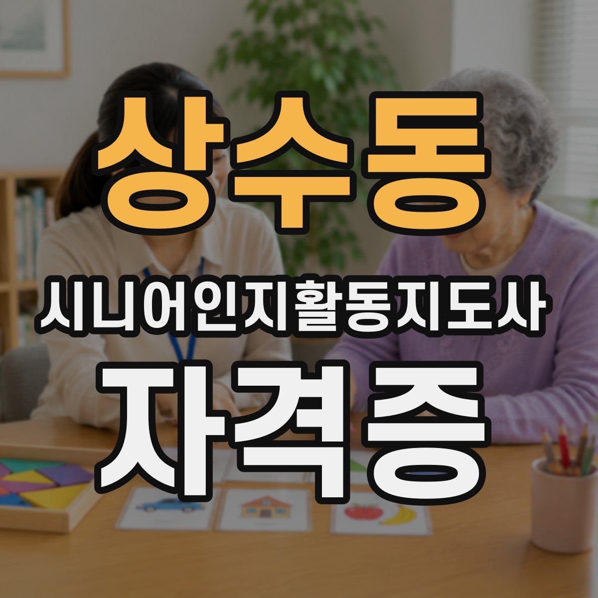 상수동 시니어인지활동지도사 자격증
