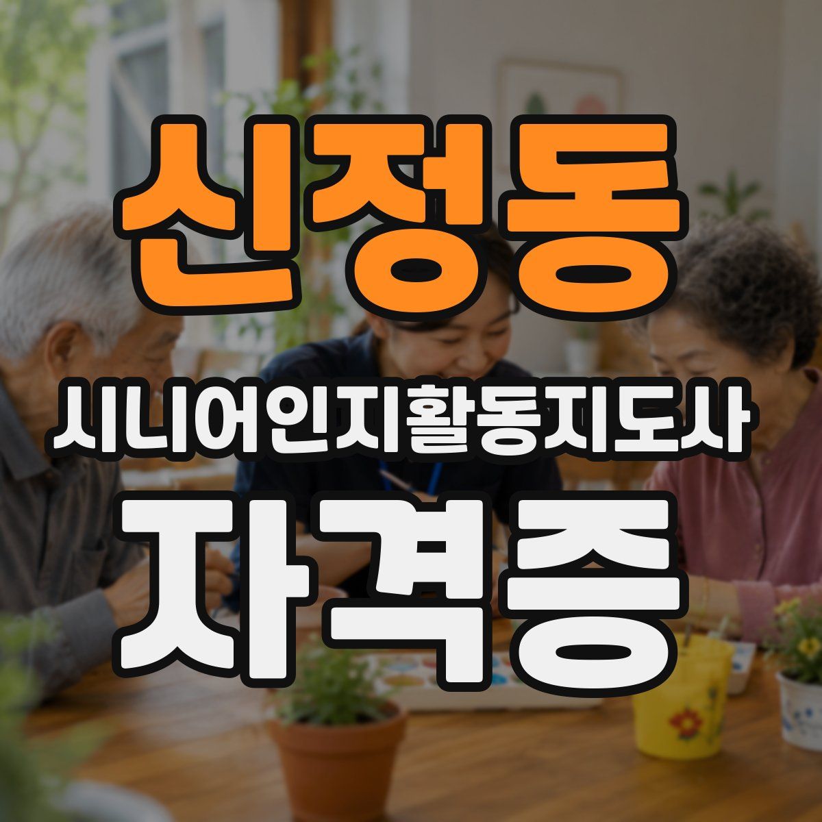 신정동 시니어인지활동지도사 자격증