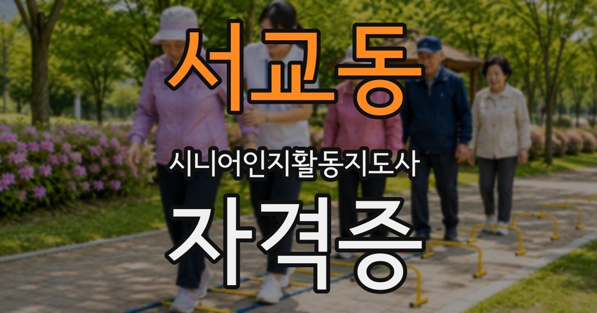 서교동 시니어인지활동지도사 자격증