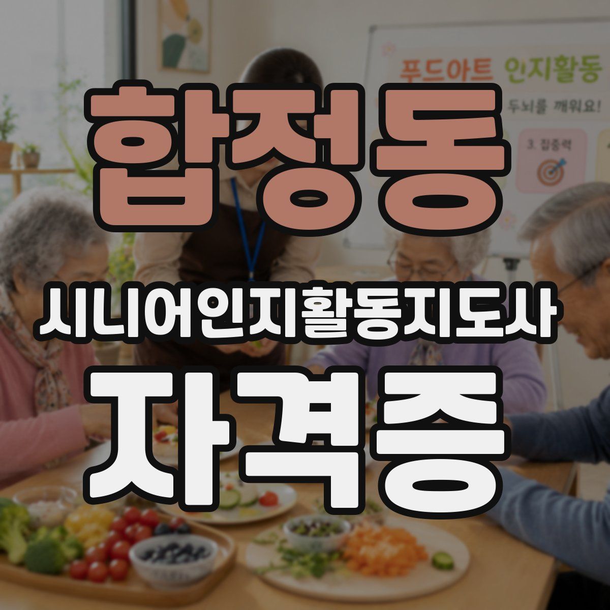 합정동 시니어인지활동지도사 자격증