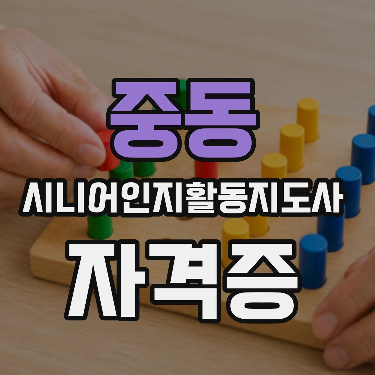 중동 시니어인지활동지도사 자격증