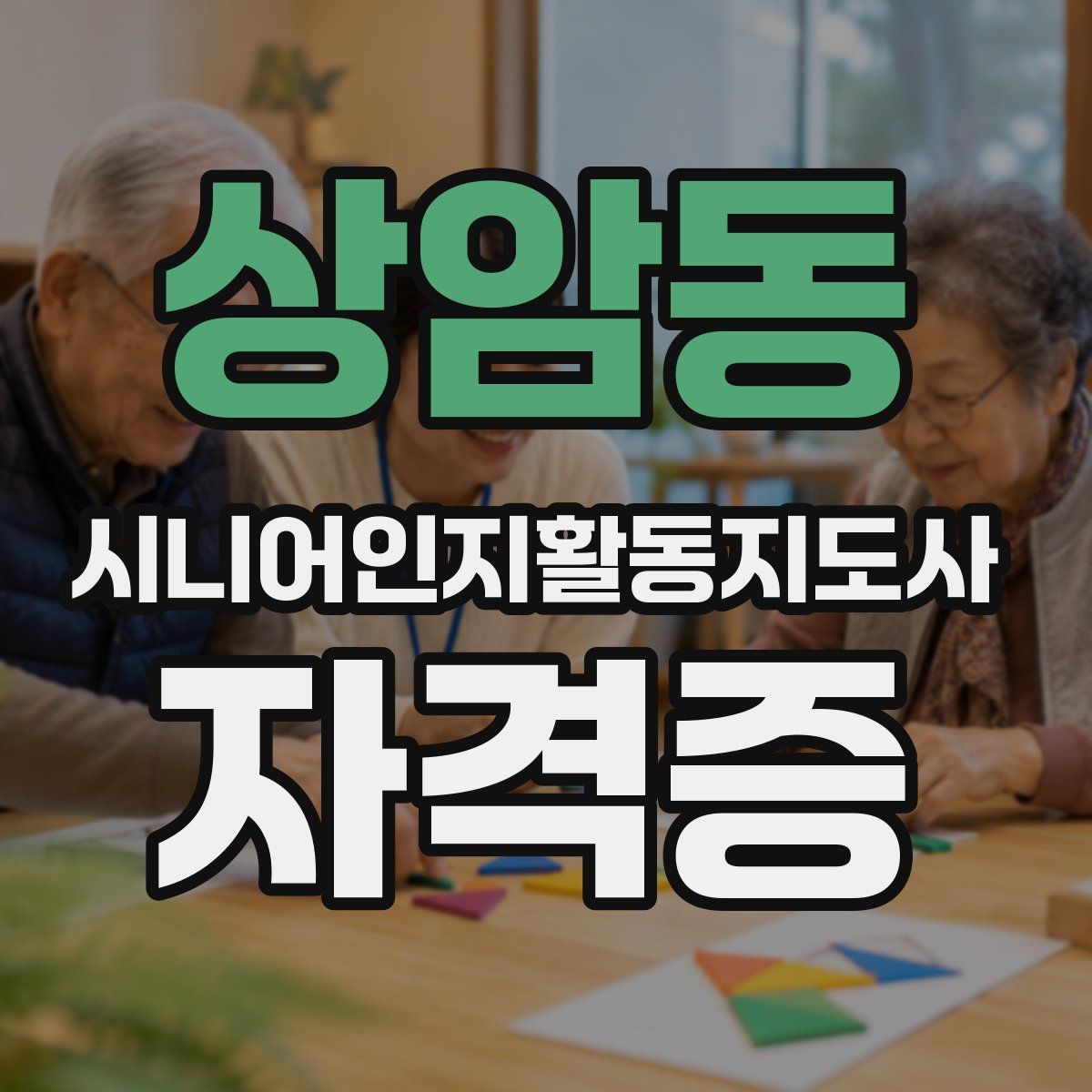상암동 시니어인지활동지도사 자격증