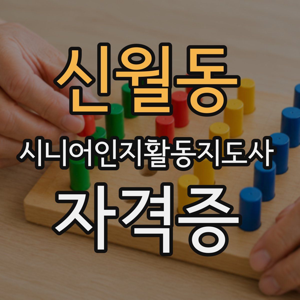 신월동 시니어인지활동지도사 자격증