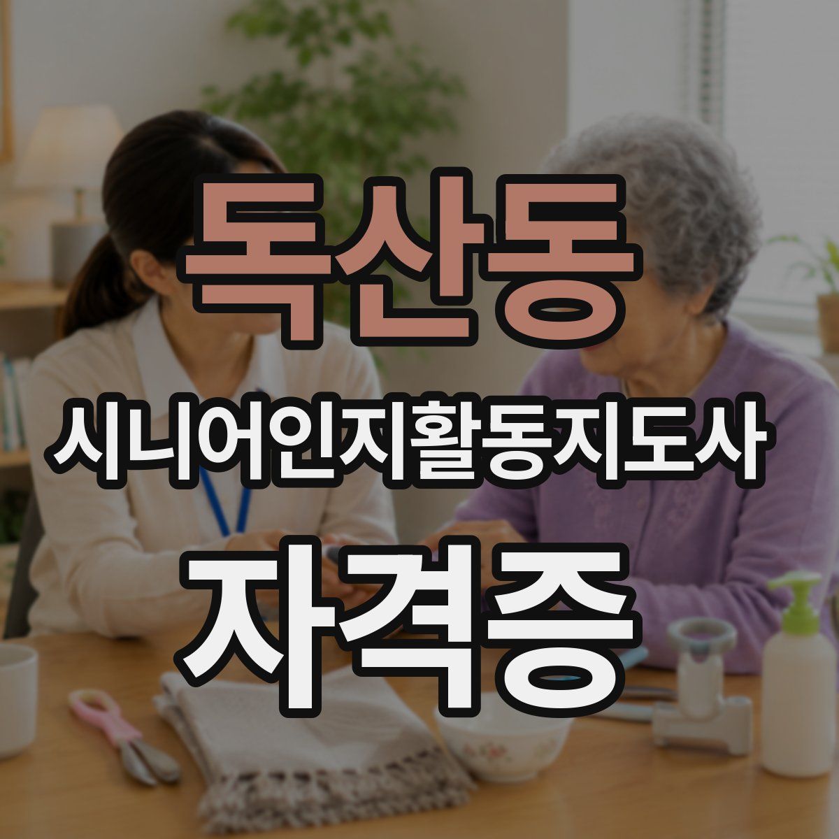 독산동 시니어인지활동지도사 자격증