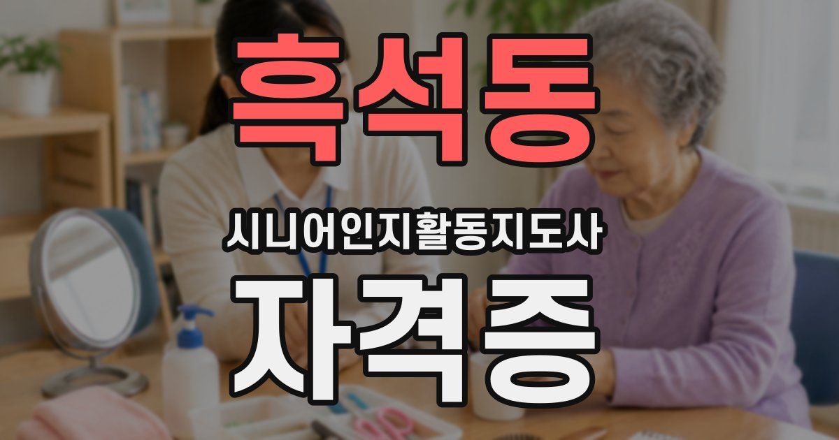 흑석동 시니어인지활동지도사 자격증