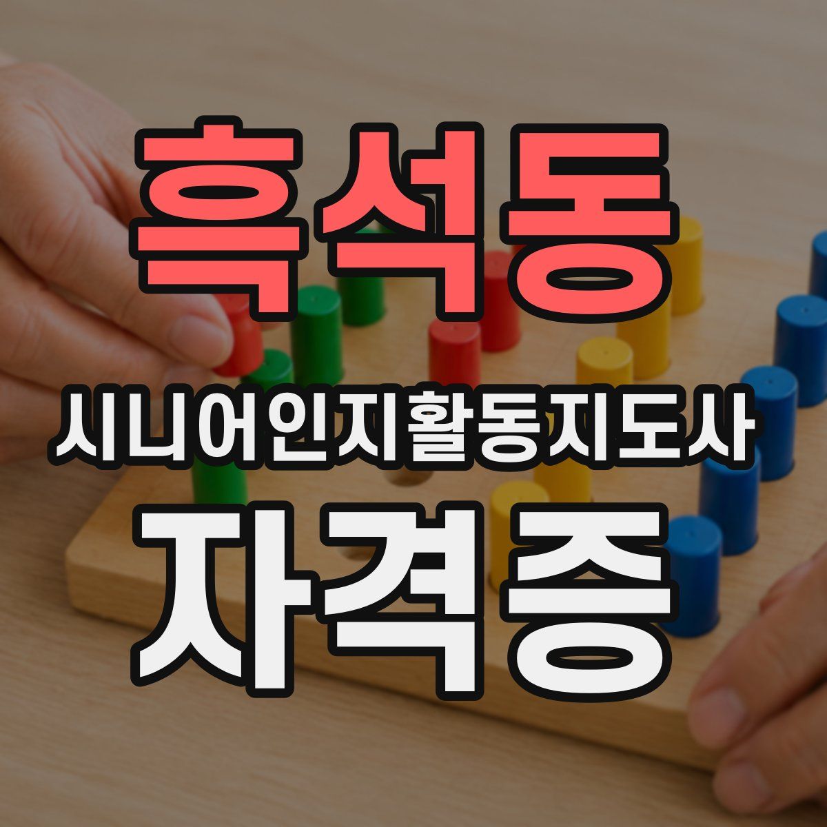 흑석동 시니어인지활동지도사 자격증