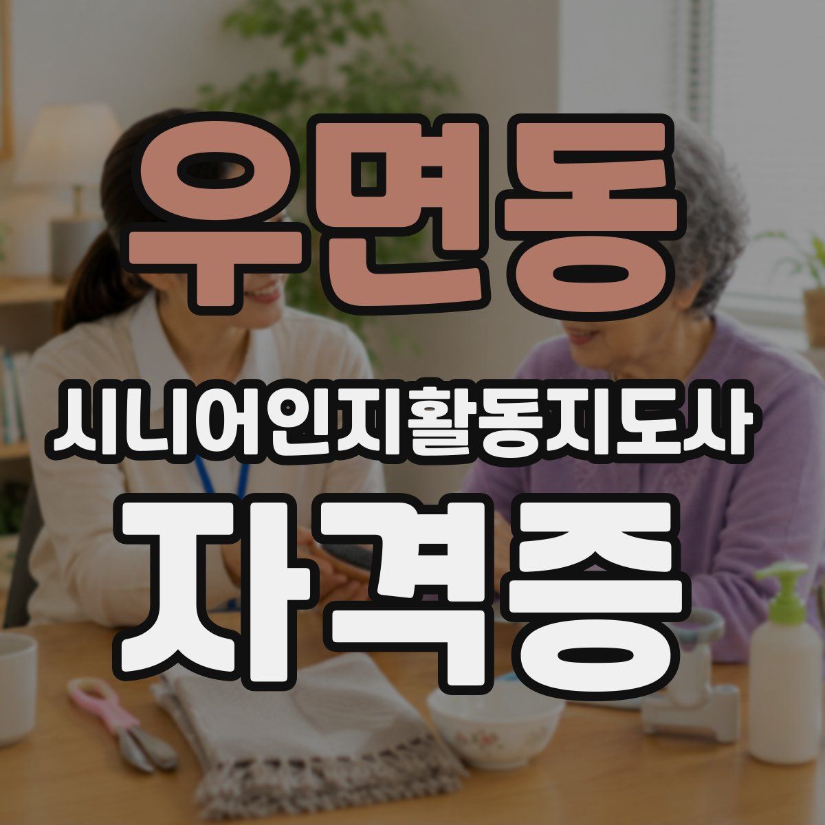 우면동 시니어인지활동지도사 자격증