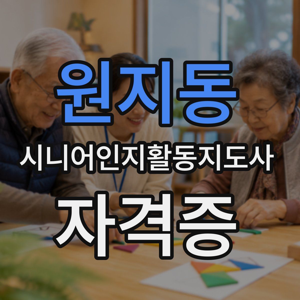 원지동 시니어인지활동지도사 자격증