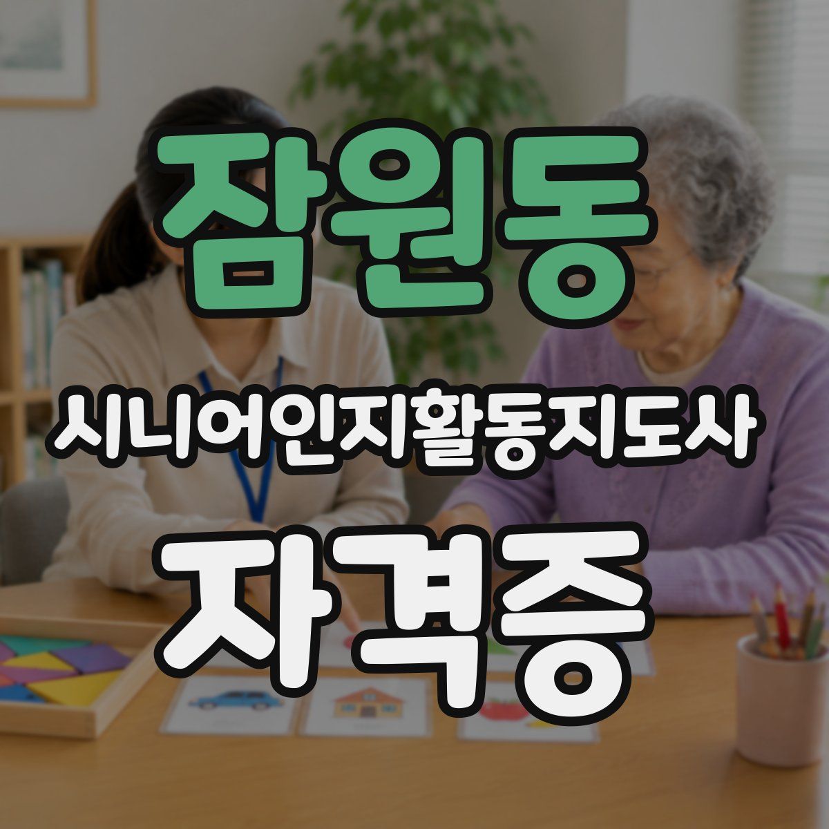 잠원동 시니어인지활동지도사 자격증