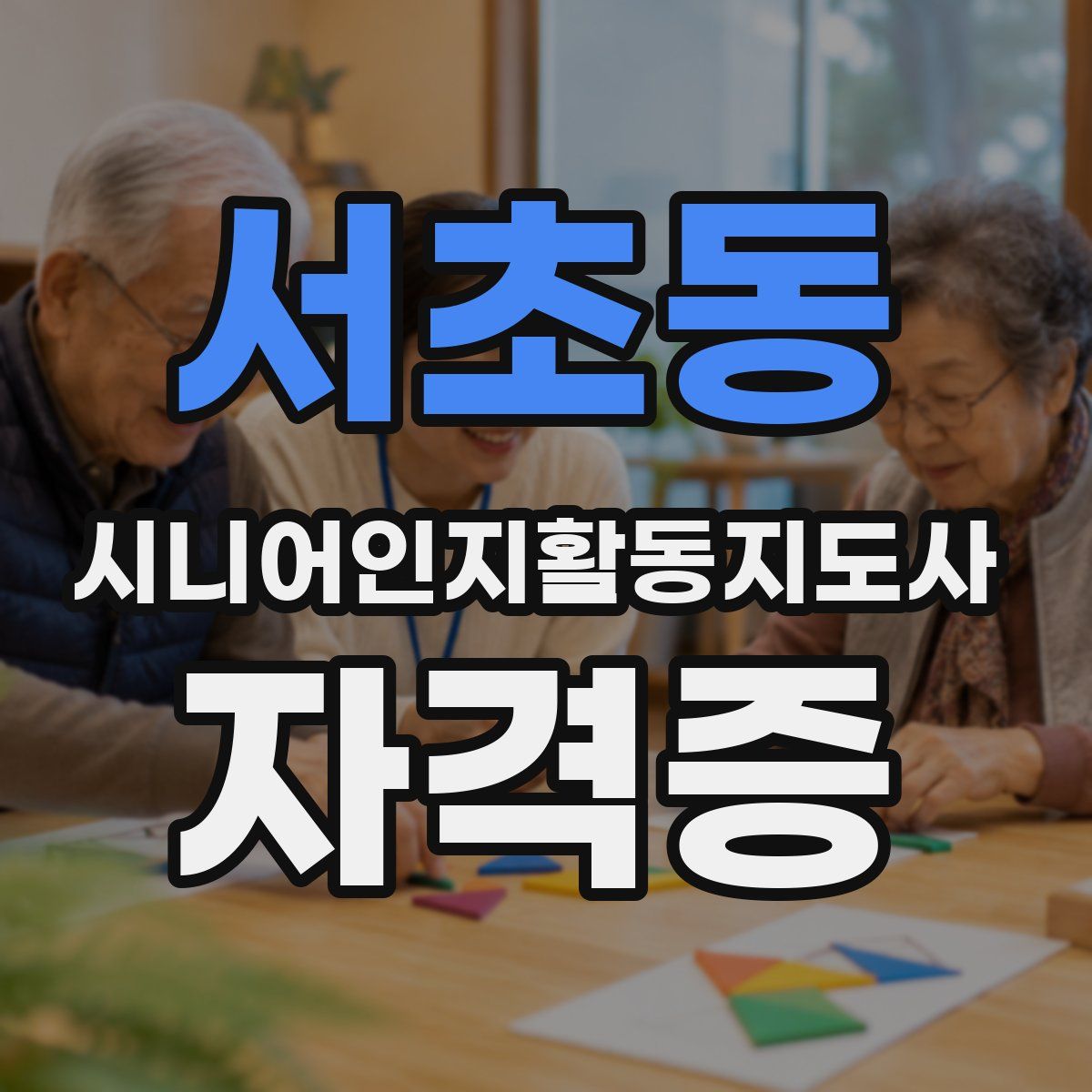 서초동 시니어인지활동지도사 자격증