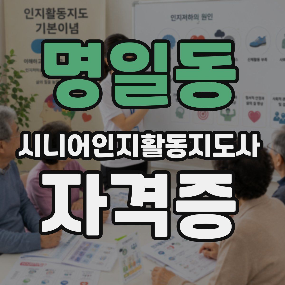 명일동 시니어인지활동지도사 자격증