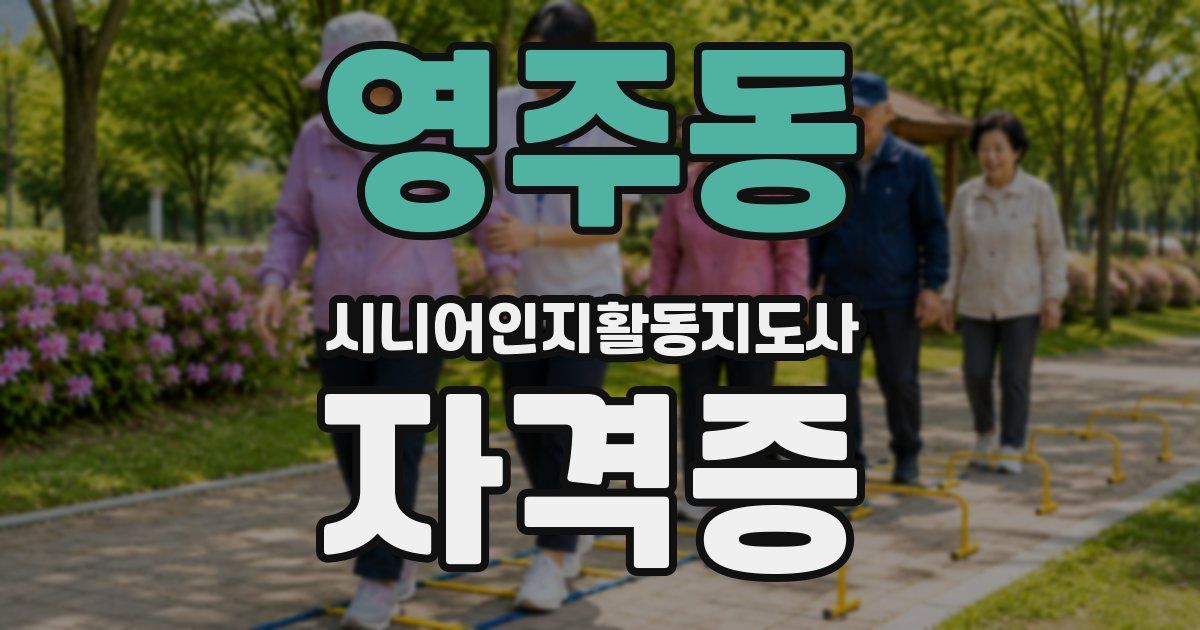 영주동 시니어인지활동지도사 자격증