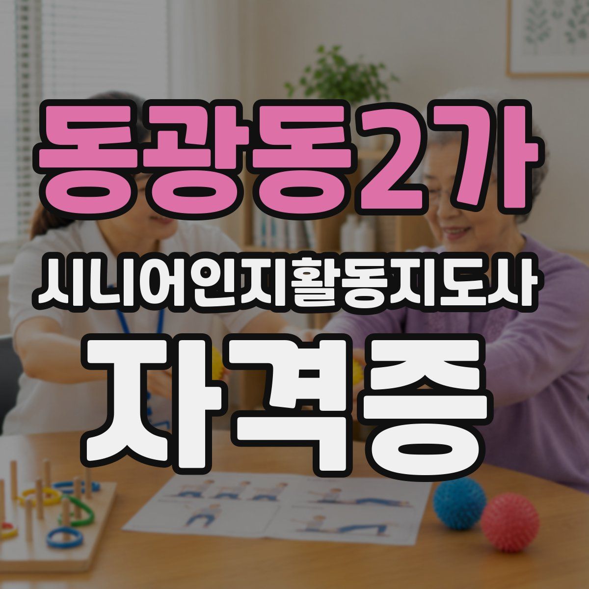 동광동2가 시니어인지활동지도사 자격증