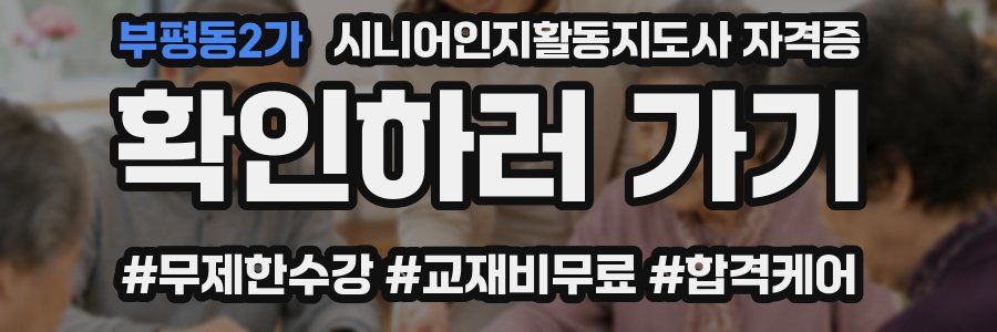 부평동2가 시니어인지활동지도사 자격증