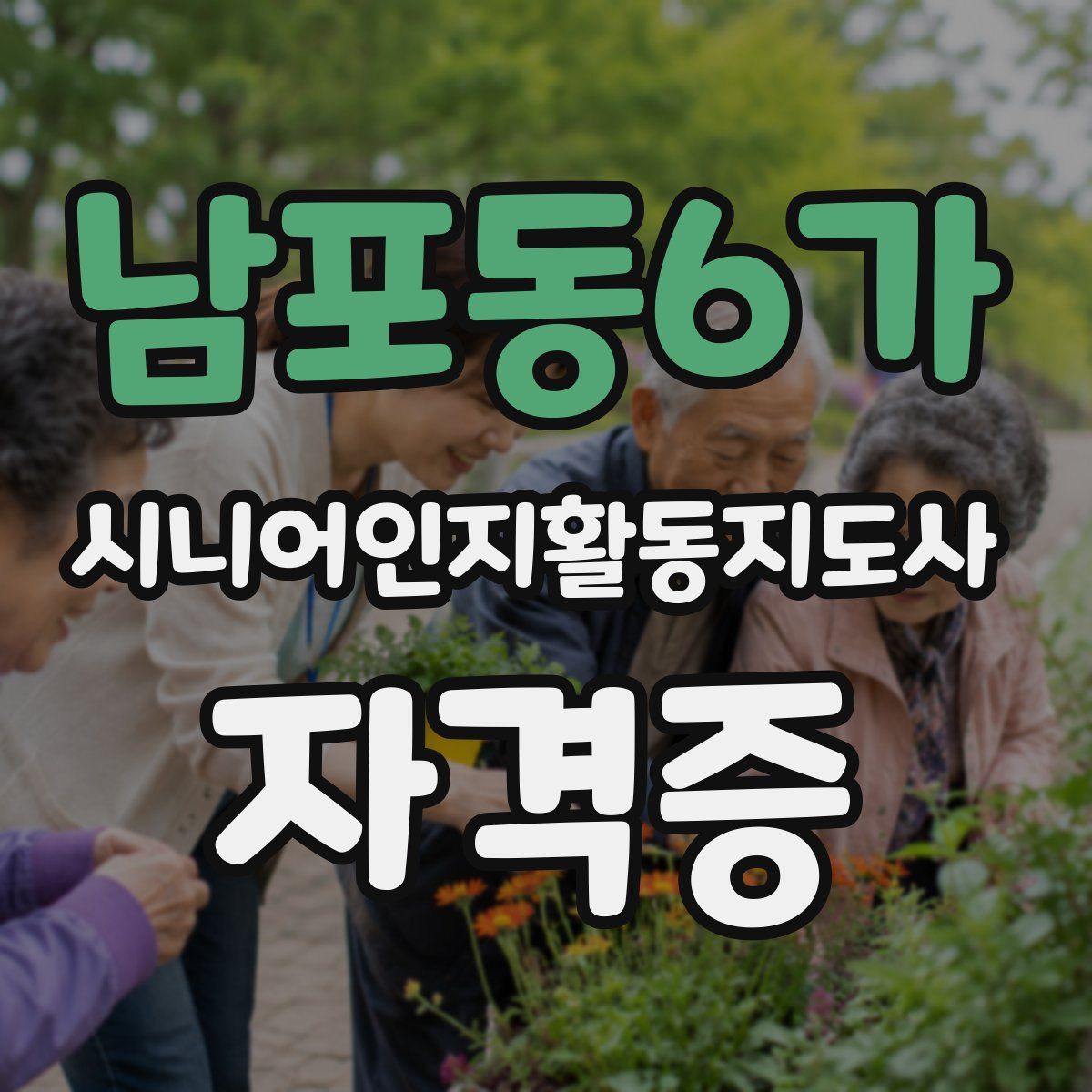 남포동6가 시니어인지활동지도사 자격증