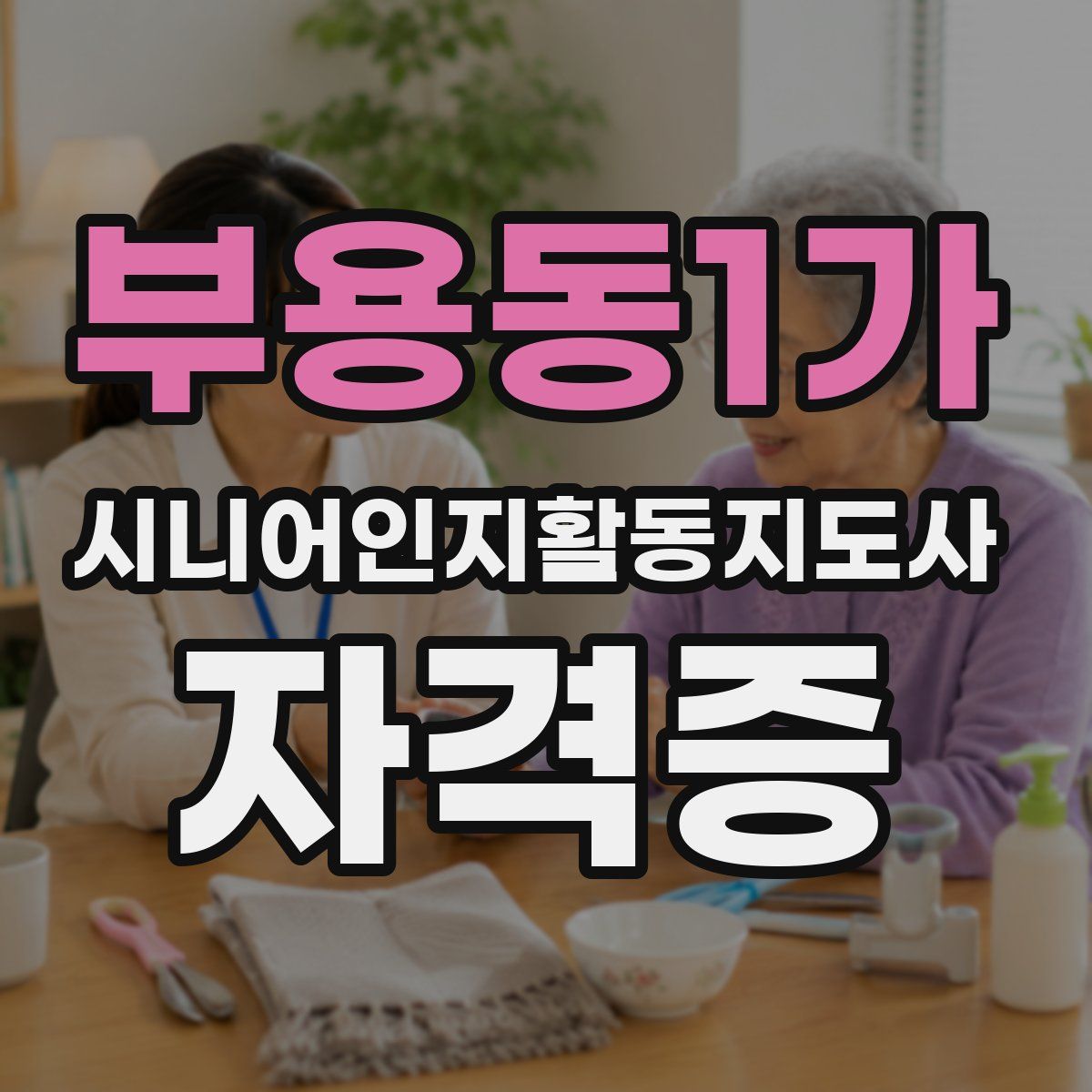 부용동1가 시니어인지활동지도사 자격증