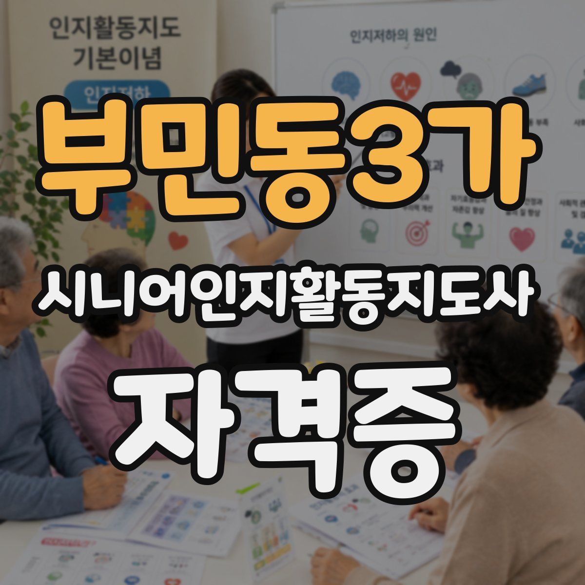부민동3가 시니어인지활동지도사 자격증