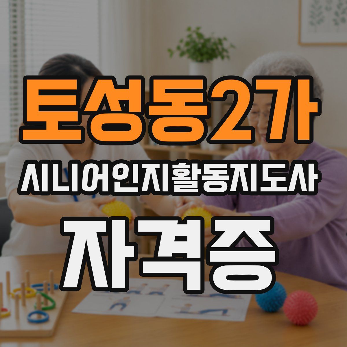 토성동2가 시니어인지활동지도사 자격증