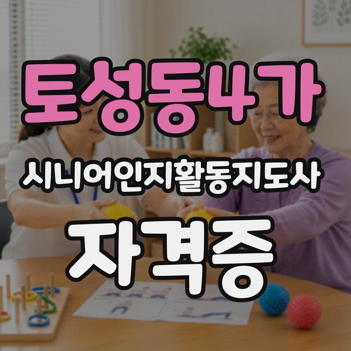 토성동4가 시니어인지활동지도사 자격증