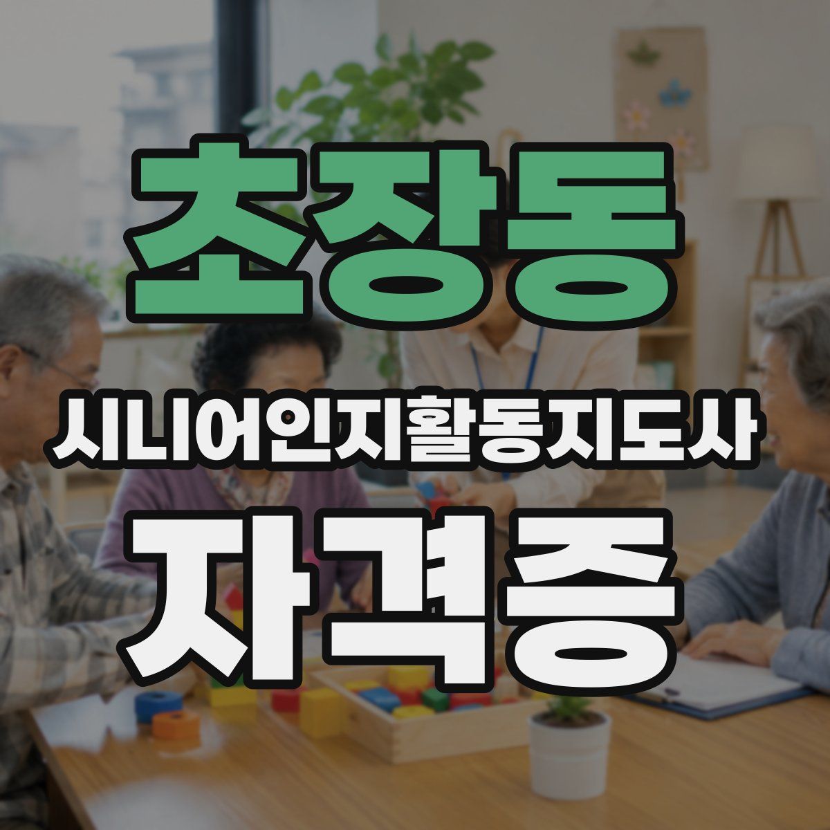 초장동 시니어인지활동지도사 자격증