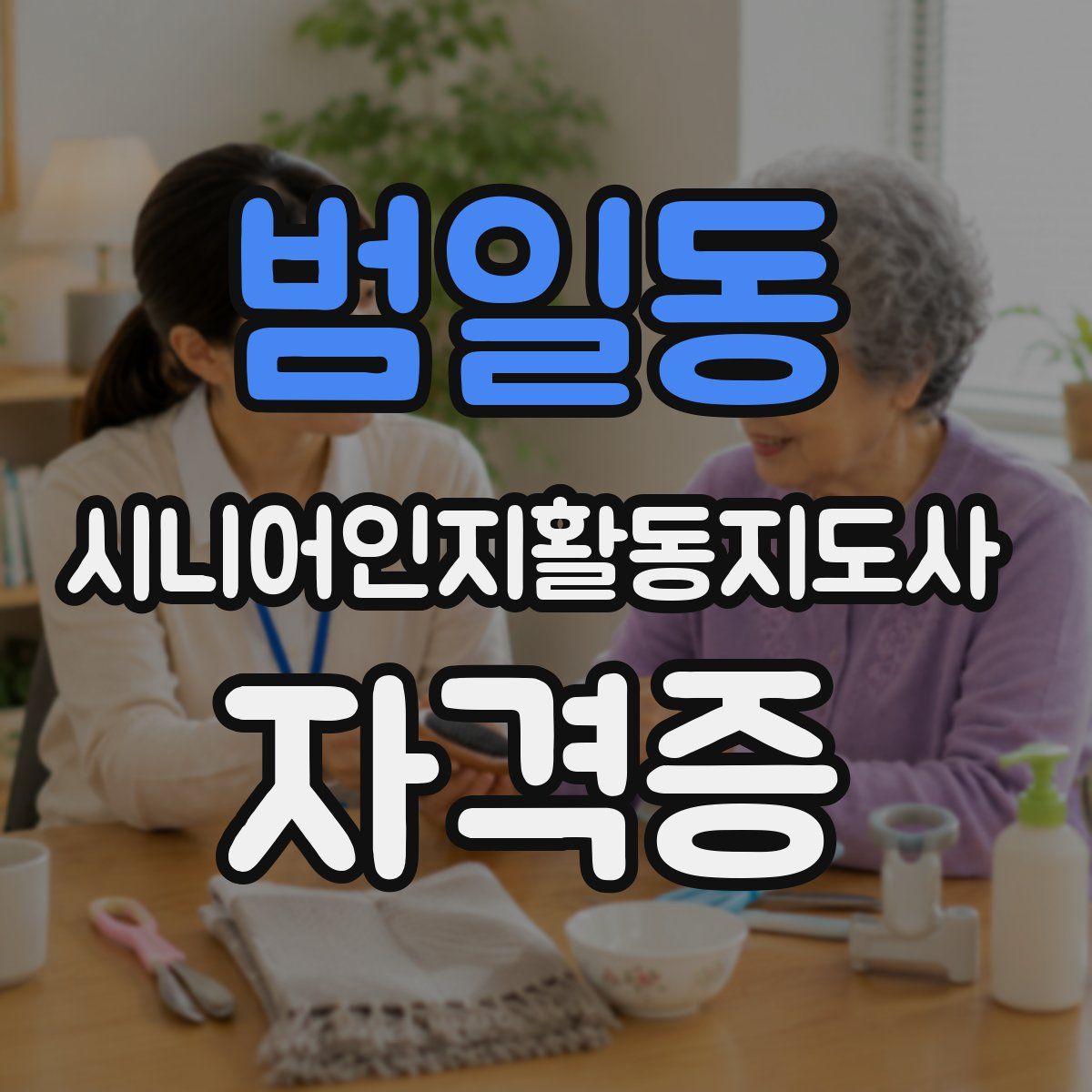 범일동 시니어인지활동지도사 자격증