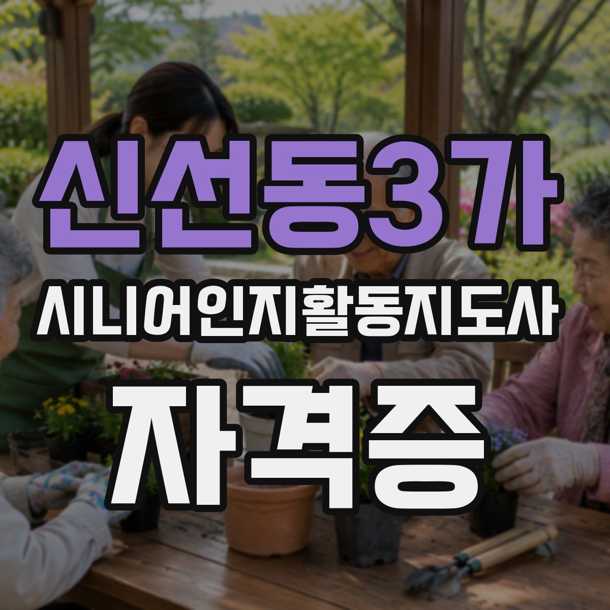 신선동3가 시니어인지활동지도사 자격증