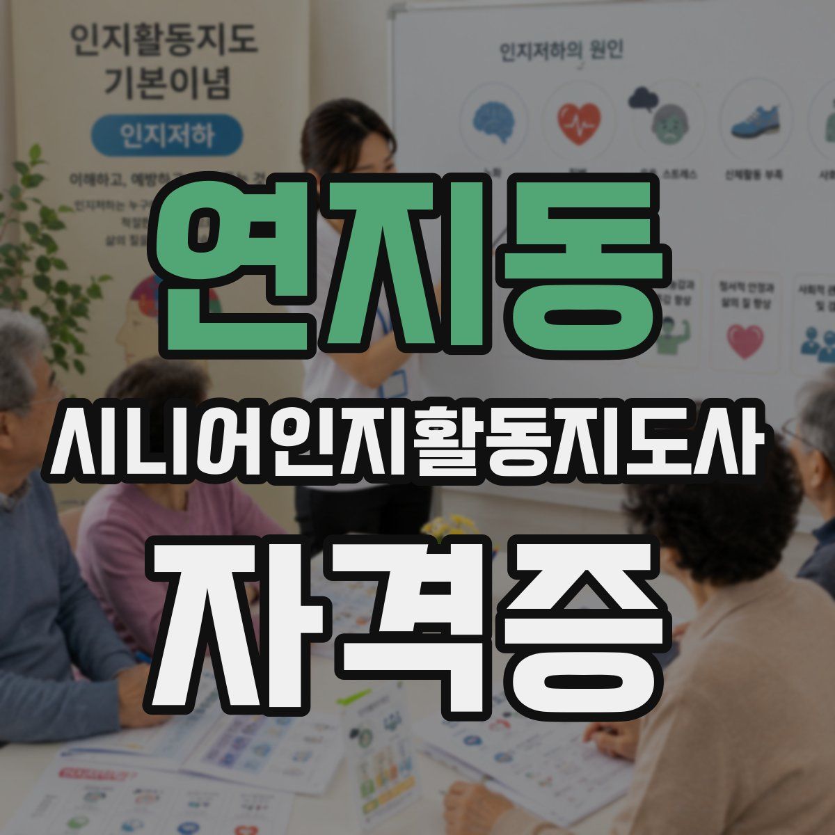 연지동 시니어인지활동지도사 자격증