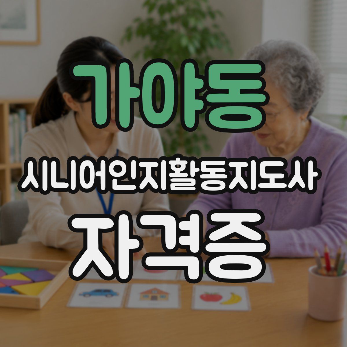 가야동 시니어인지활동지도사 자격증