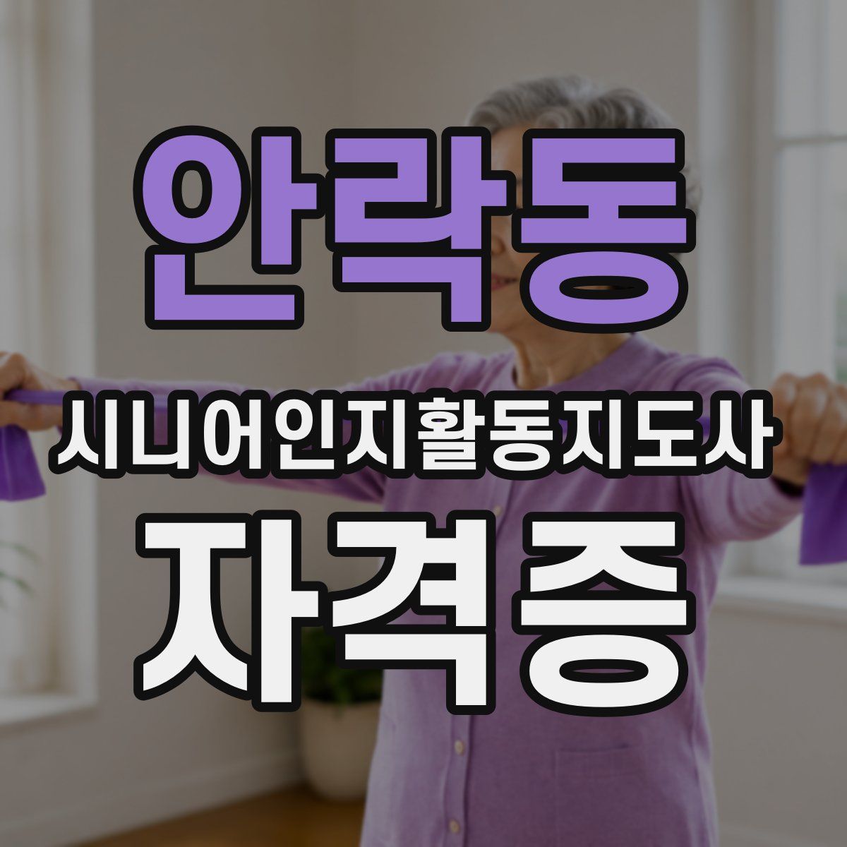 안락동 시니어인지활동지도사 자격증