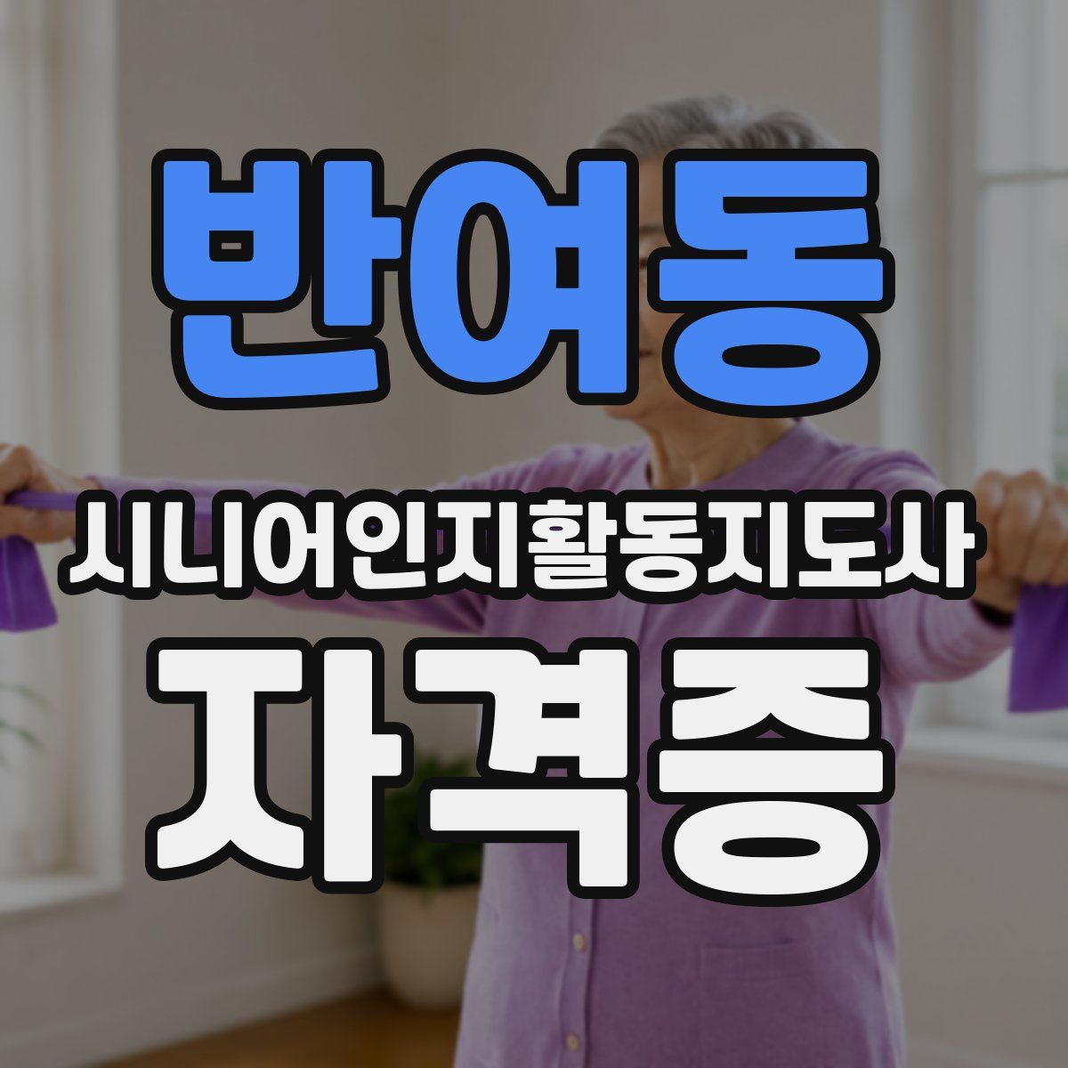 반여동 시니어인지활동지도사 자격증
