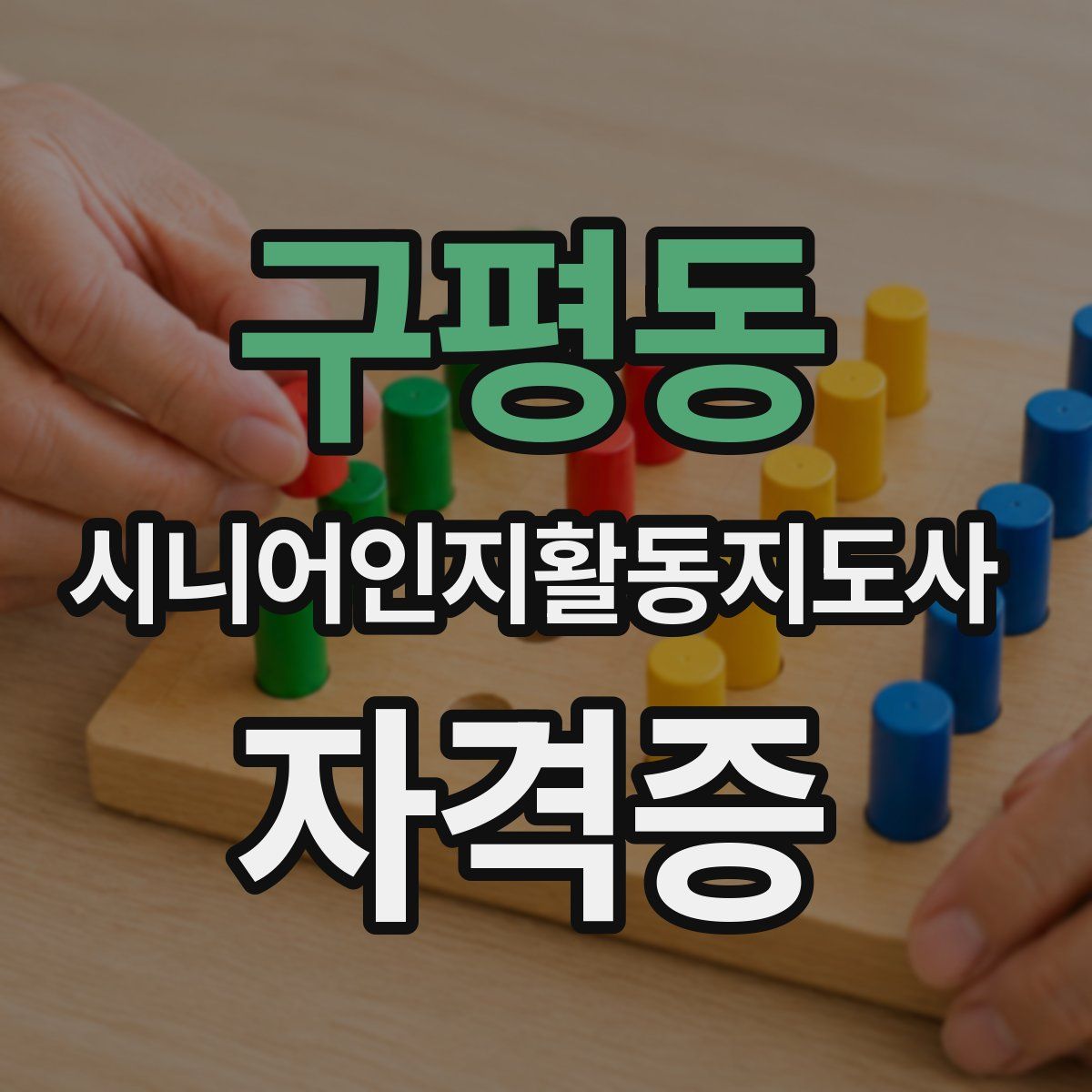 구평동 시니어인지활동지도사 자격증