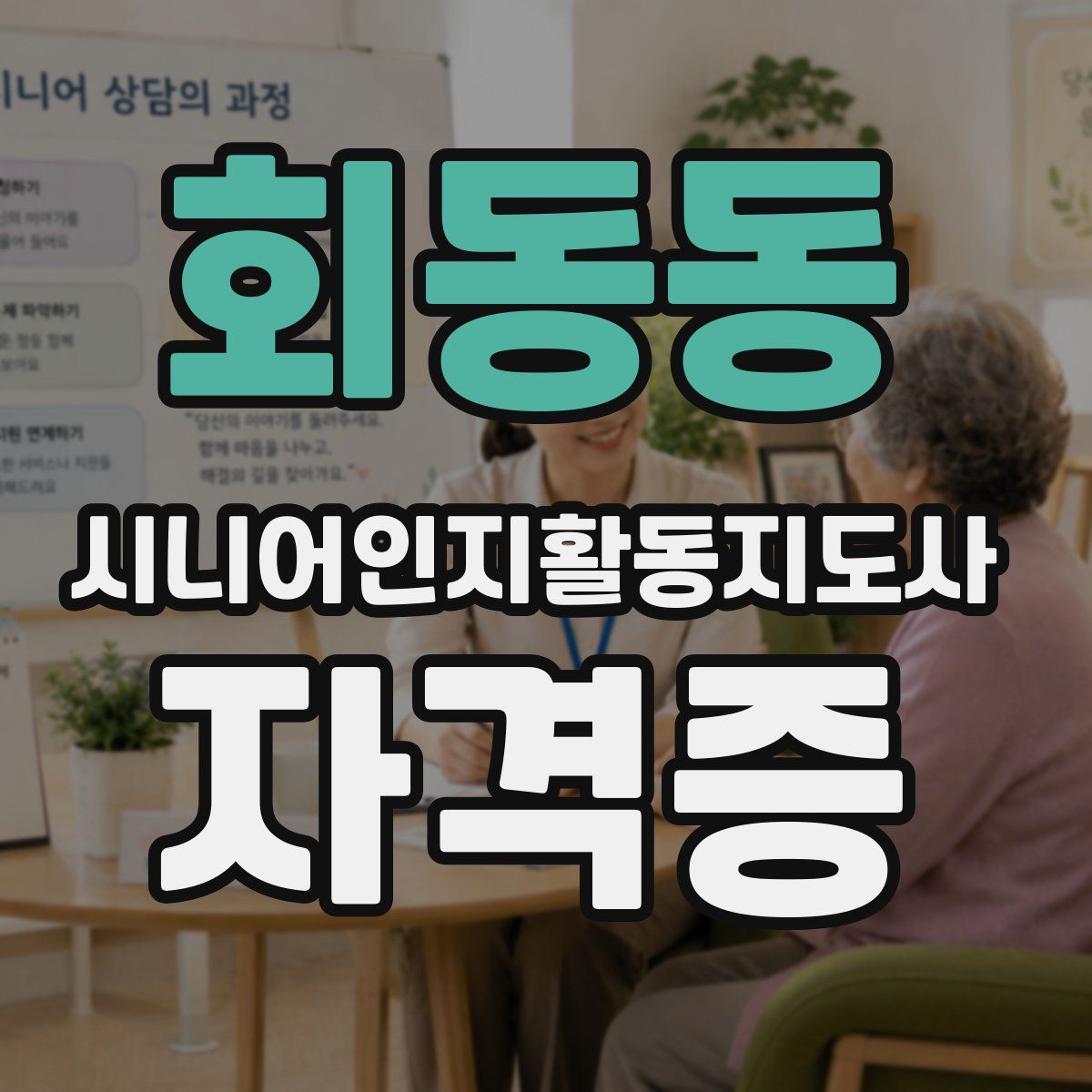 회동동 시니어인지활동지도사 자격증