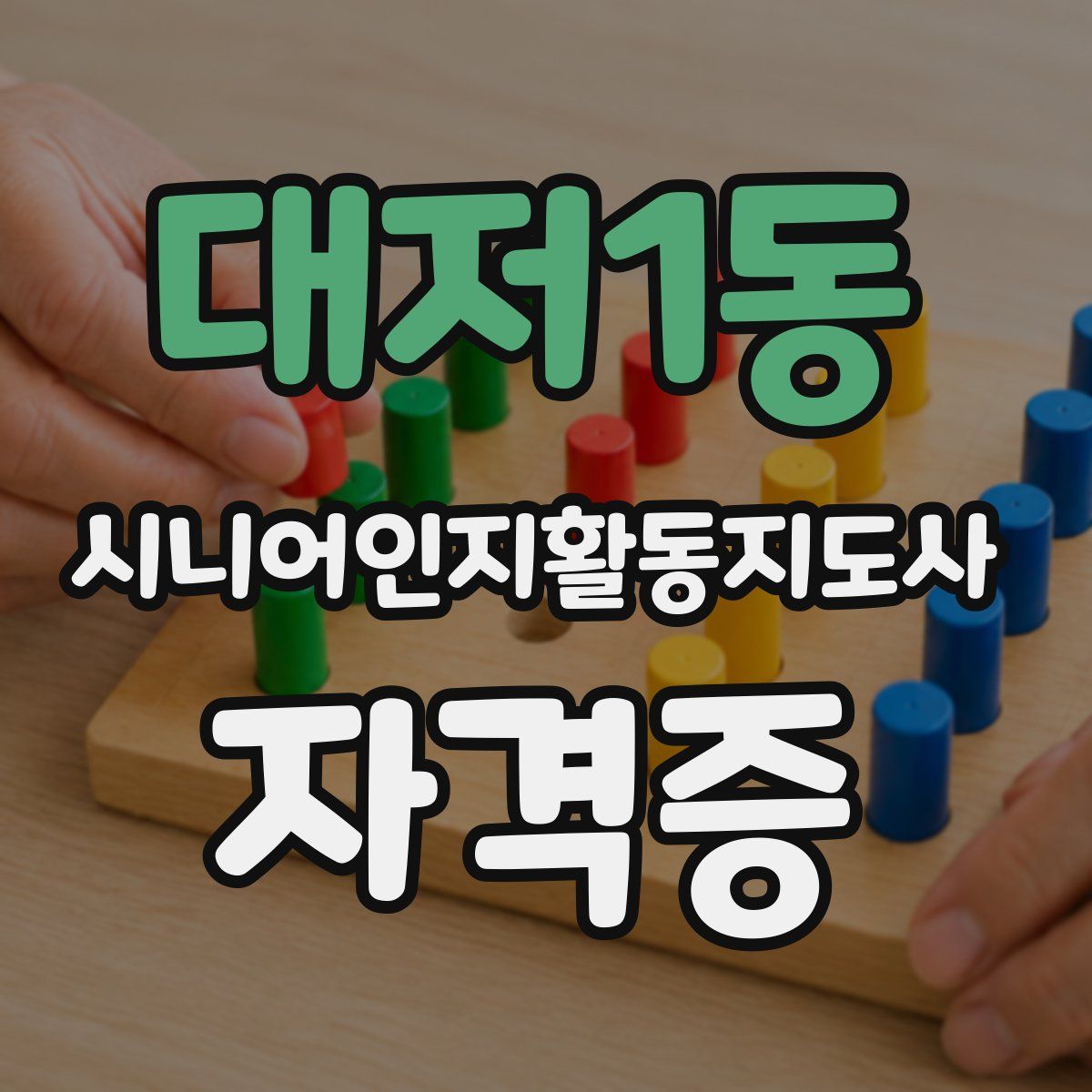 대저1동 시니어인지활동지도사 자격증