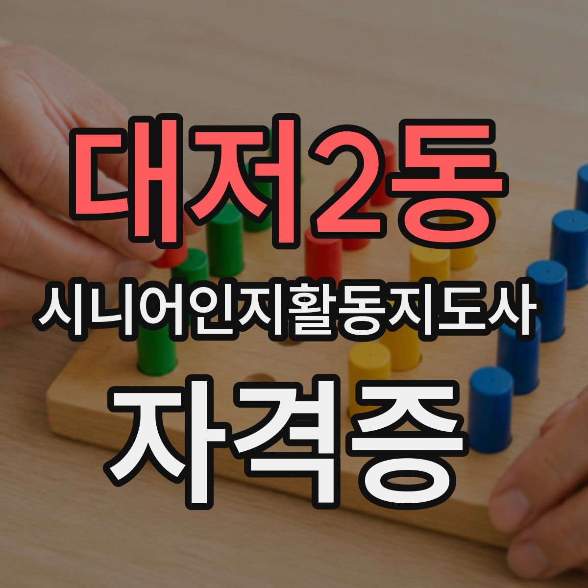 대저2동 시니어인지활동지도사 자격증