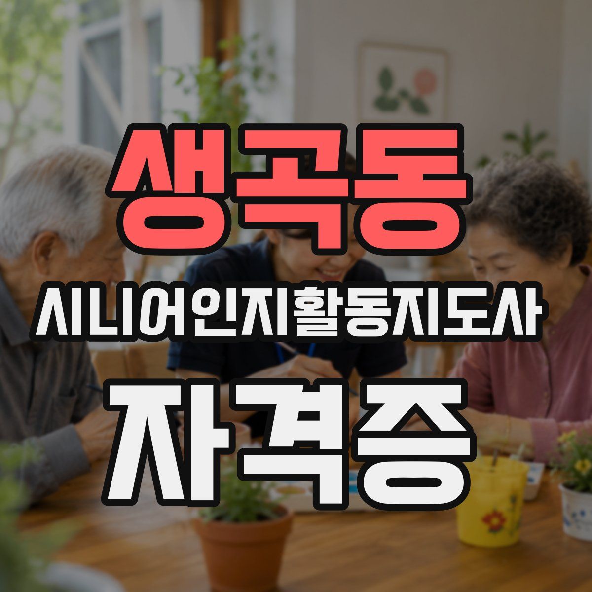 생곡동 시니어인지활동지도사 자격증