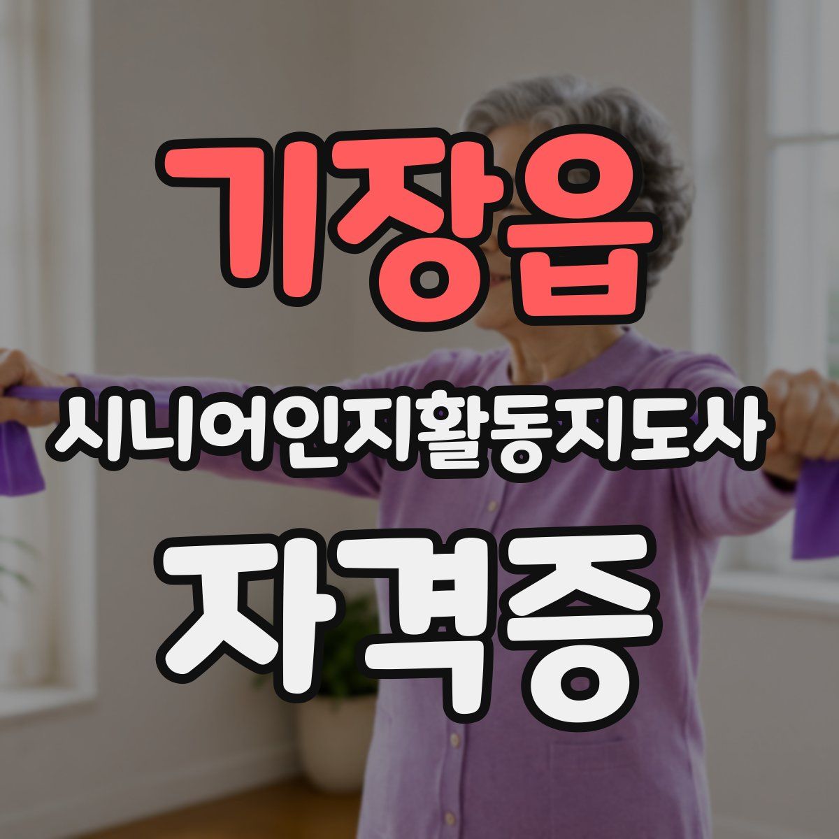 기장읍 시니어인지활동지도사 자격증