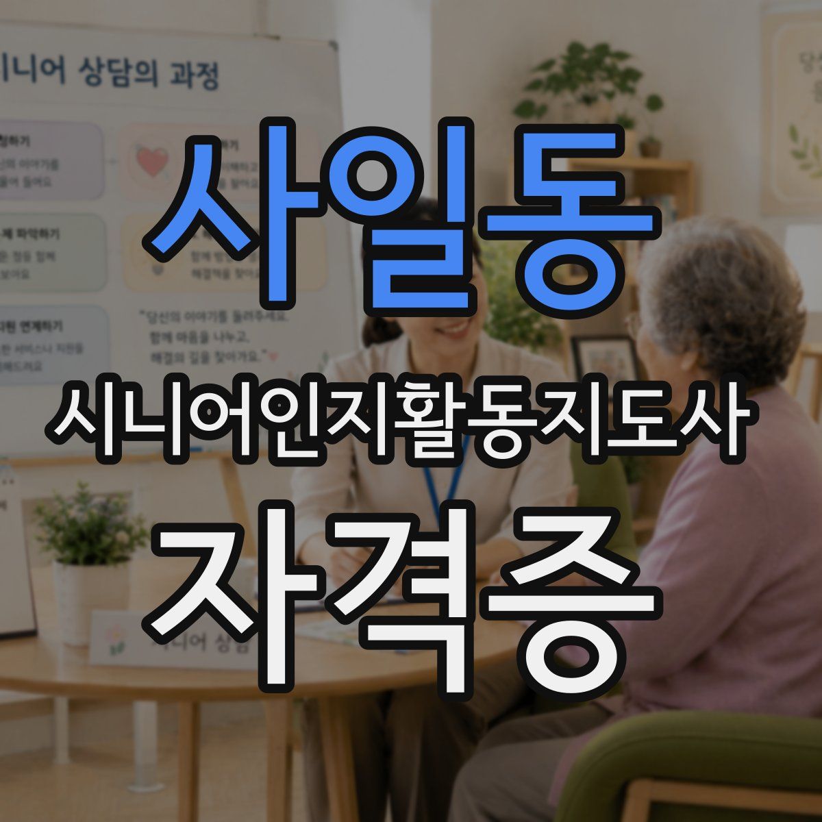 사일동 시니어인지활동지도사 자격증