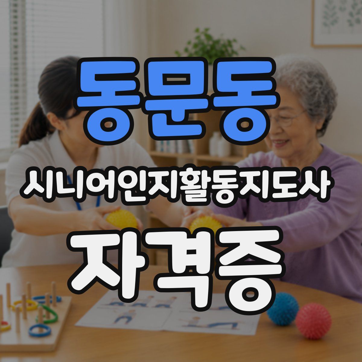 동문동 시니어인지활동지도사 자격증