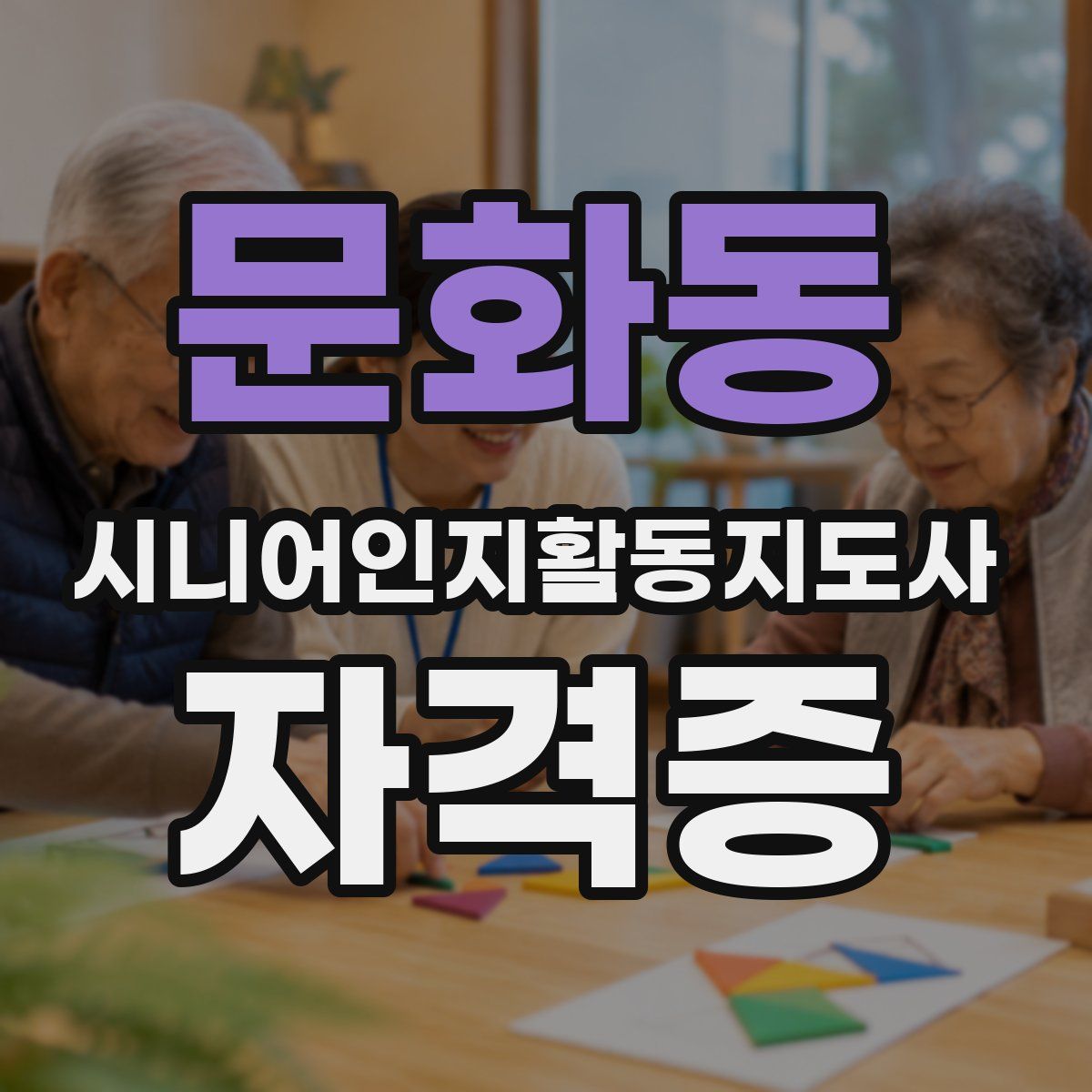 문화동 시니어인지활동지도사 자격증