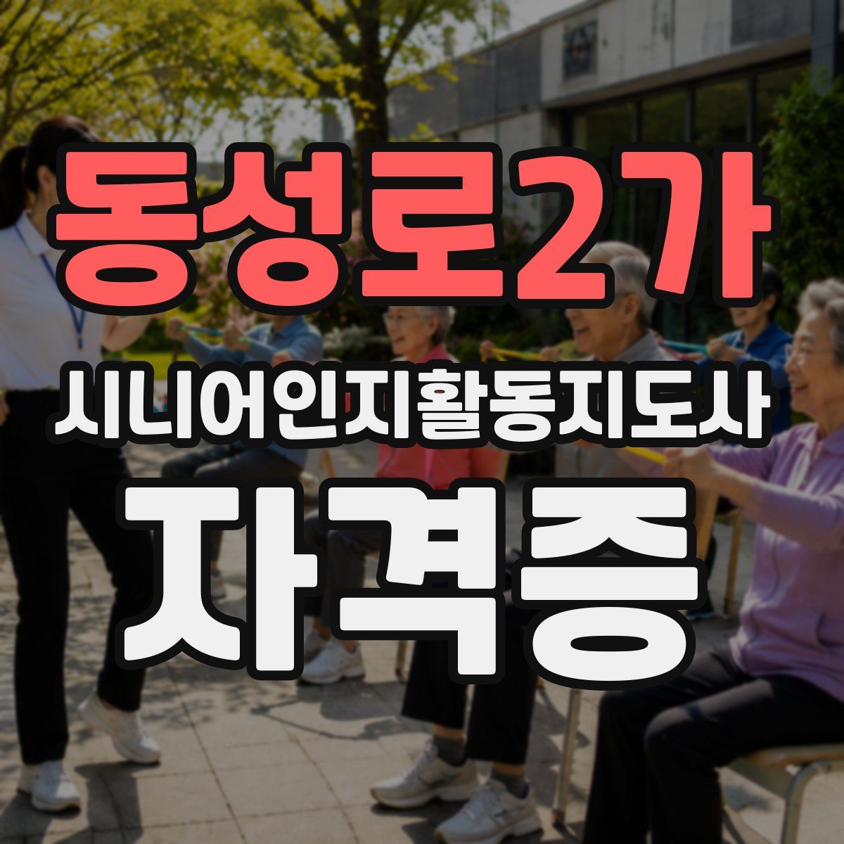 동성로2가 시니어인지활동지도사 자격증