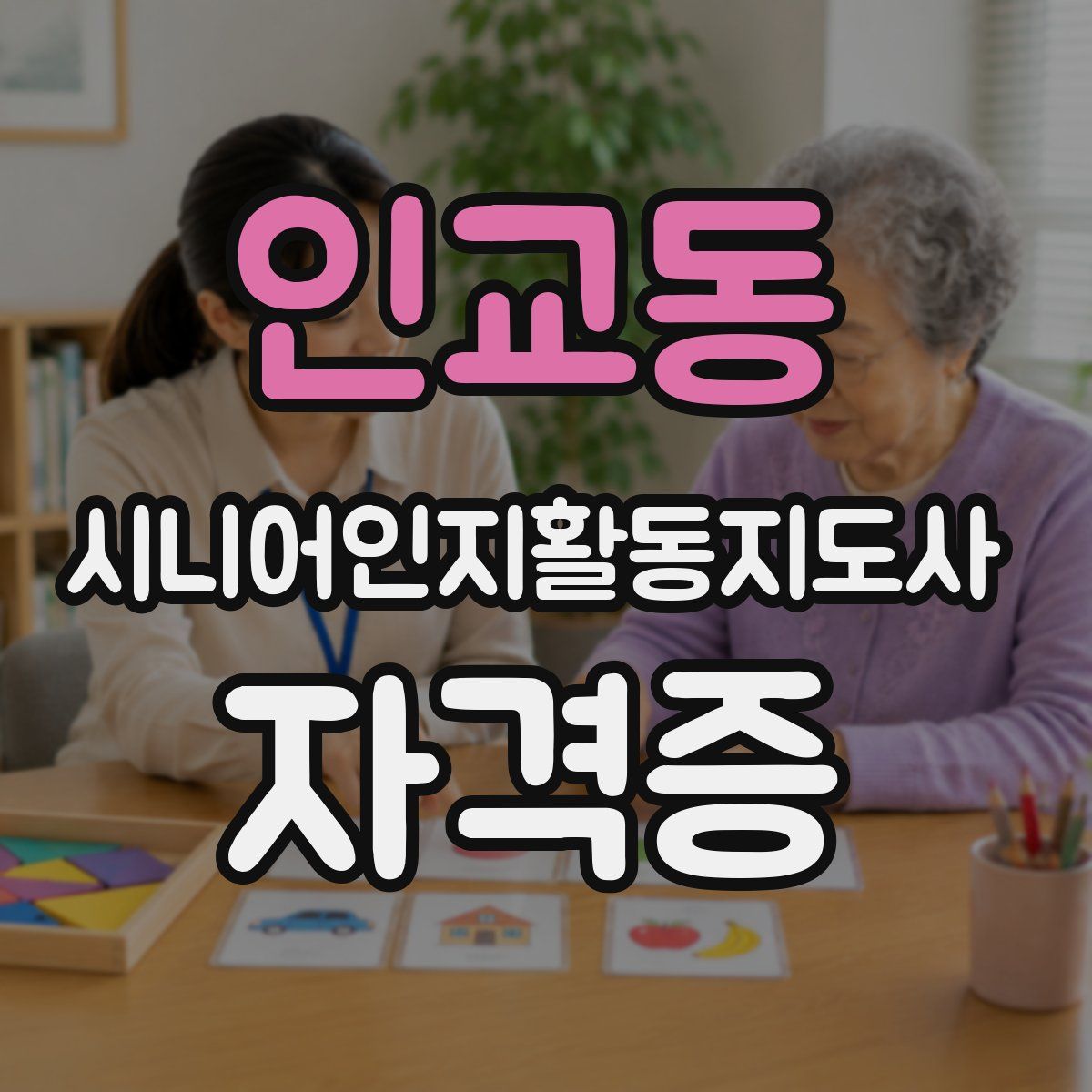 인교동 시니어인지활동지도사 자격증