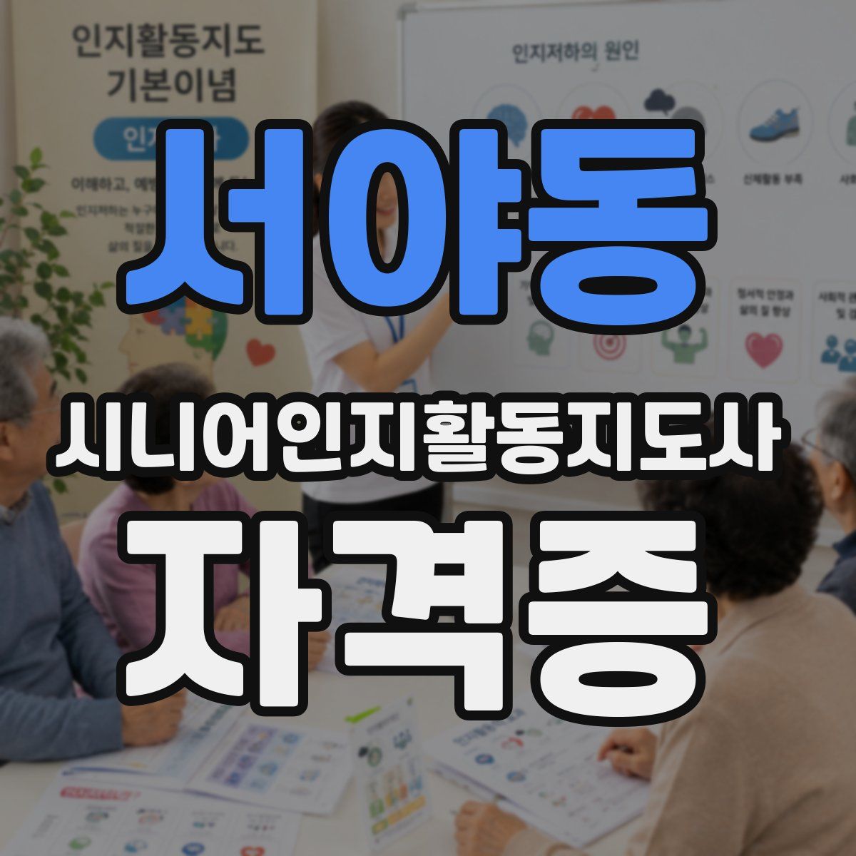 서야동 시니어인지활동지도사 자격증