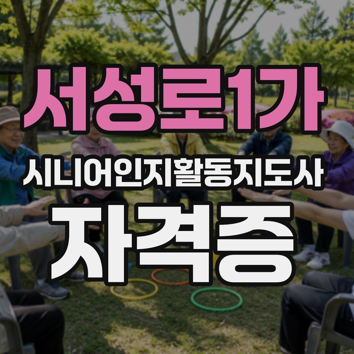 서성로1가 시니어인지활동지도사 자격증