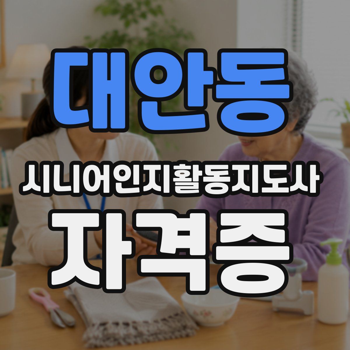 대안동 시니어인지활동지도사 자격증